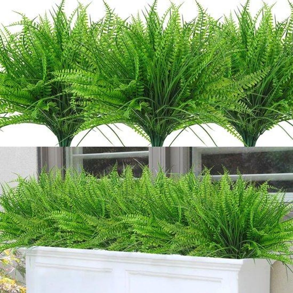 Kunstmatige Boston Varenplanten, Groen, Weerbestendig, Decoratief