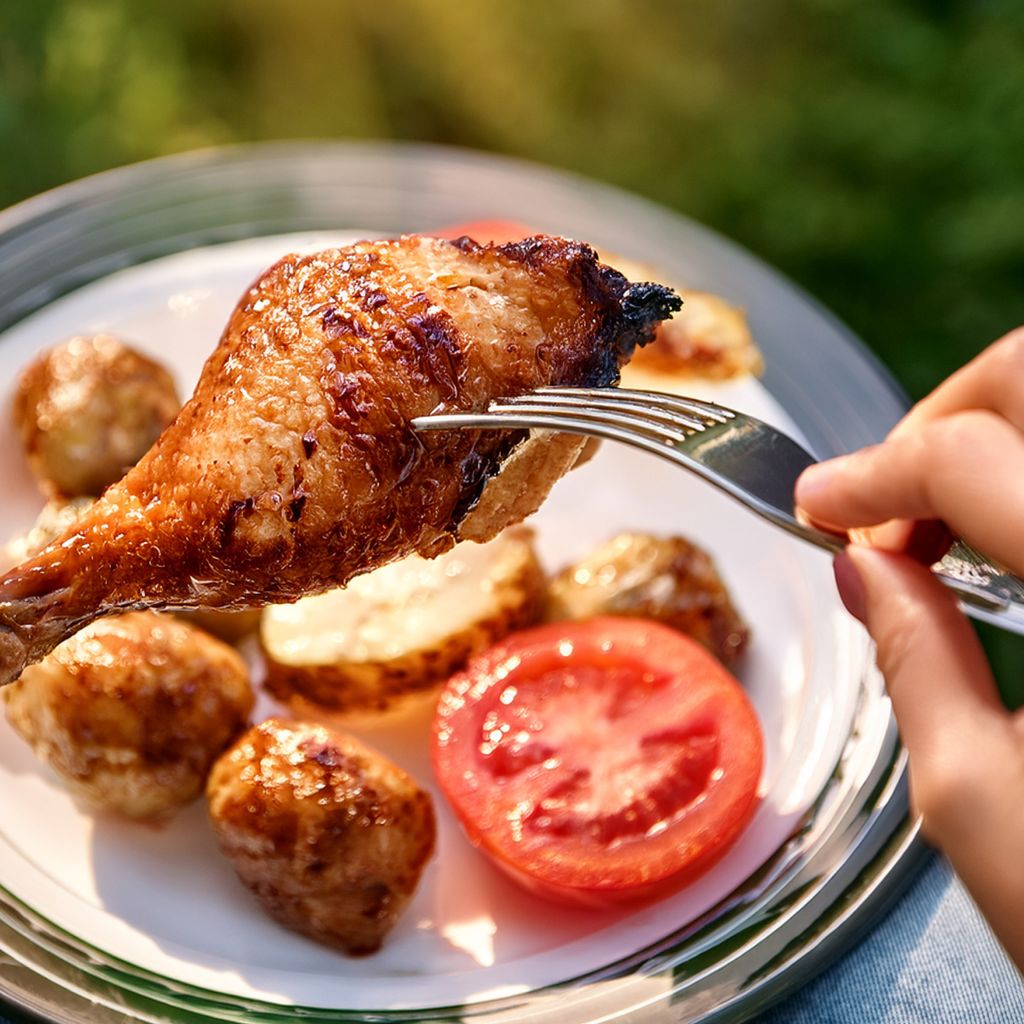 BBQ-Toro Supporto per costine e cosce di pollo in acciaio inox 3 in 1