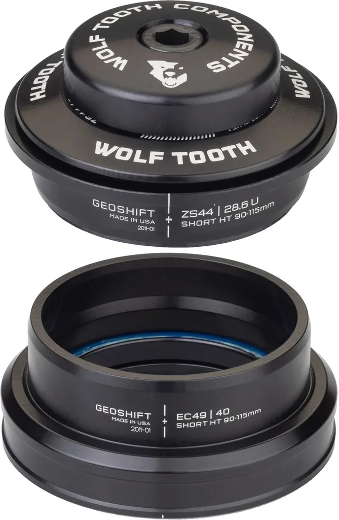 Jeu de direction Wolf Tooth GeoShift Performance 1° court ZS44 EC49 noir
