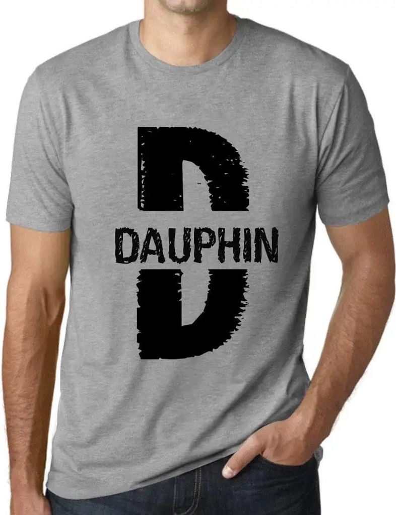 Herren Grafik T-Shirt Dauphin Öko-Verantwortlich Vintage Jahrgang Kurzarm Lustige Druck Geburtstag Geschenk Mann