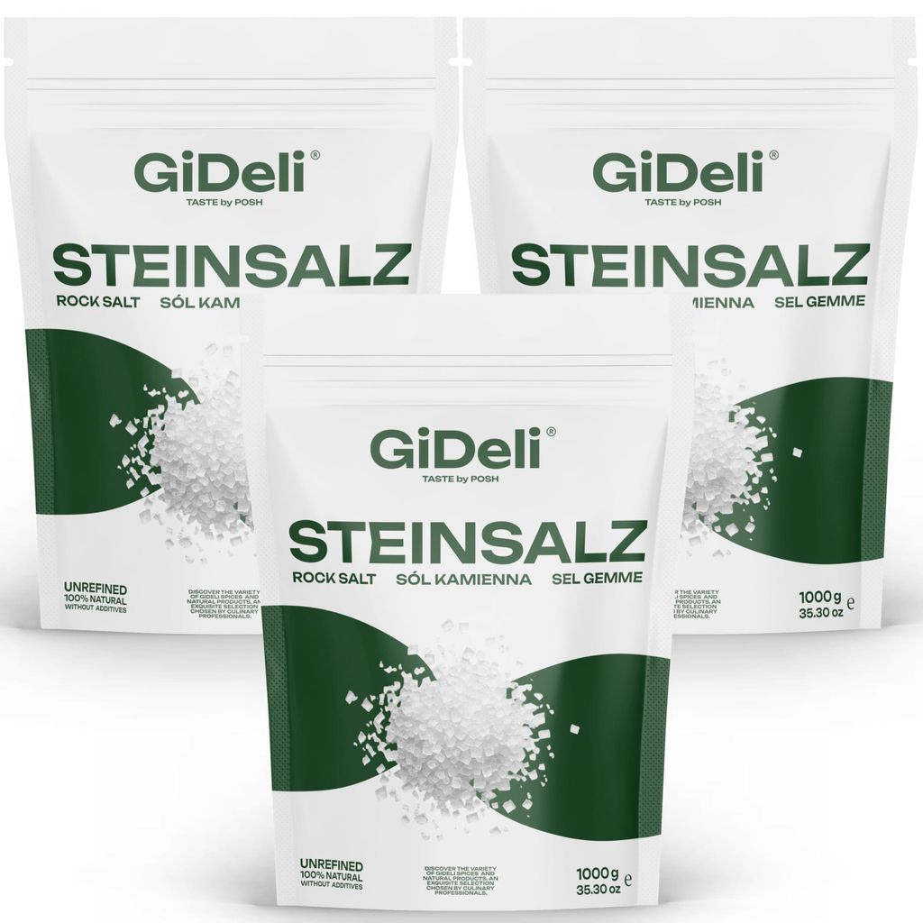 Steinsalz 3kg Grob Speisesalz Badesalz Streusalz Halit Ohne Zusätze GiDeli