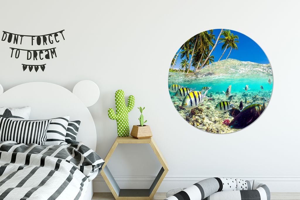 MuchoWow - Wand-Kreis - Wohnzimmer - Bild - Runde - Wanddeko - Dibond - Kunstdrucke