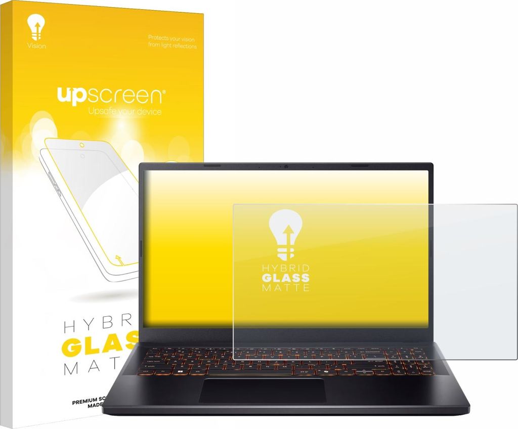 upscreen Entspiegelungs Schutzglas für Acer Nitro V 15 Schutzfolie Panzer Folie Glas Display Schutz matt