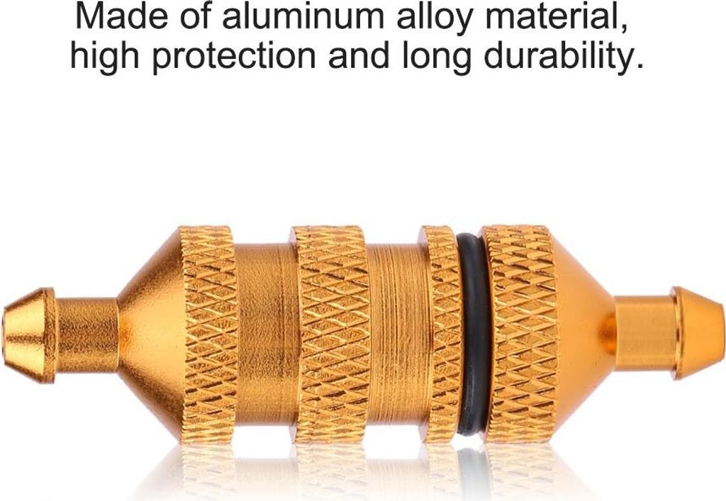 HSP Alloy Aluminium Öl Nitro Kraftstofffilter für 1/8 1/10 Scale RC Modellauto (Gold)