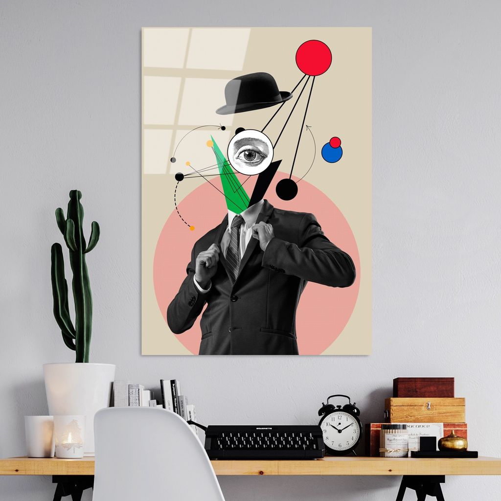 Wallity, UV-777 70 x 100, Dekorative Malerei aus gehärtetem Glas, Mehrfarbig, 100 % gehärtetes Glas, 70 x 100 cm