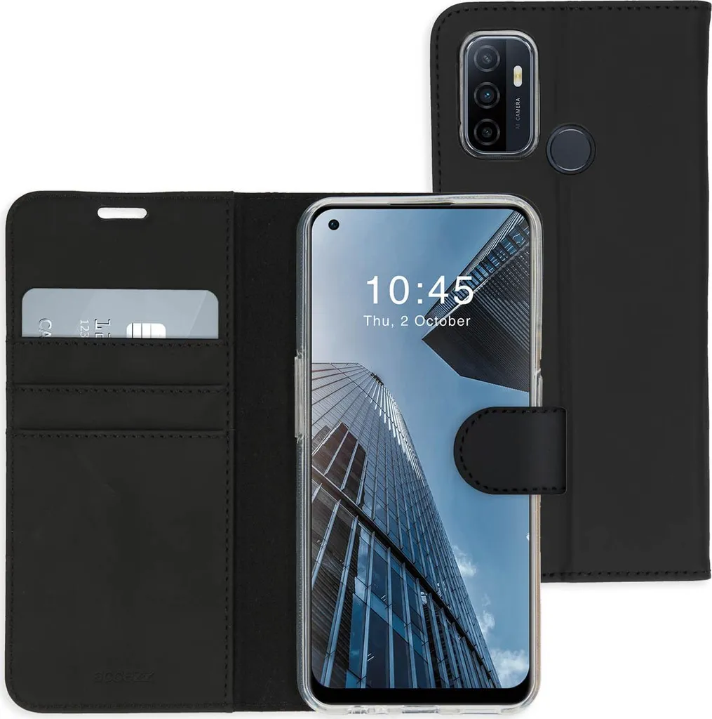 Custodia a Libro Accezz per Oppo A53 / A53s | Protezione Slim Nero