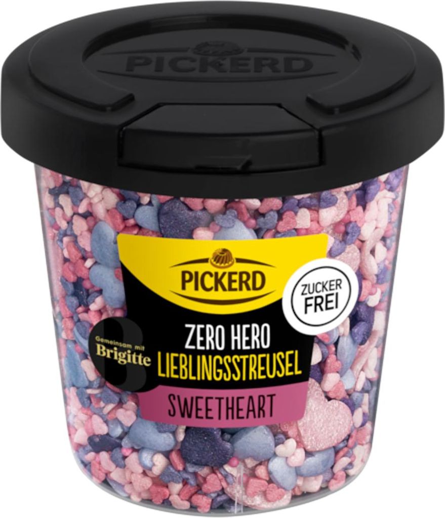 A container of colorful sprinkles.