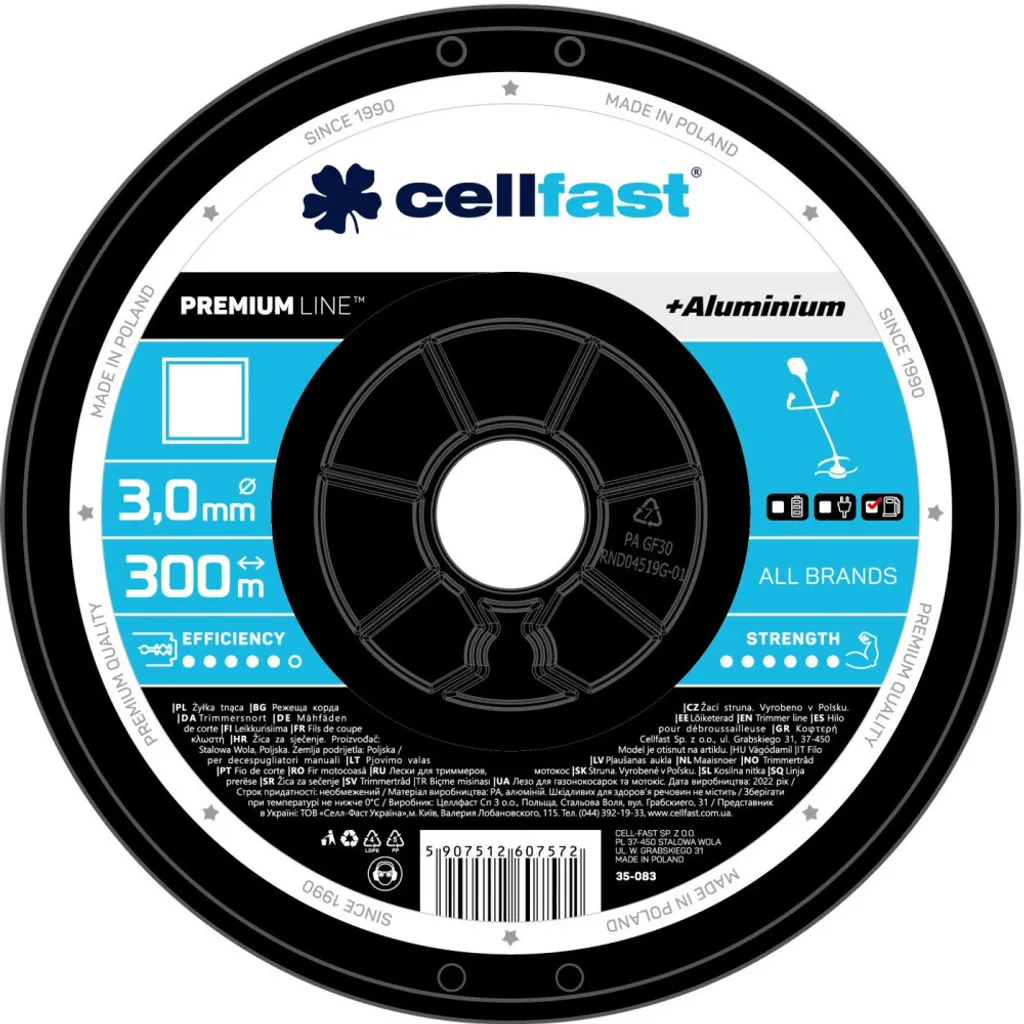 Cellfast Filo Alluminio 3.0 mm 400m Premium - Alta Resistenza alla Fusione
