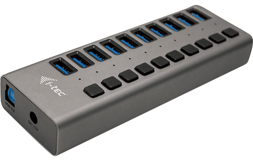 D I-TEC USB 3.0 HUB, 10 poorten, 48W Productafbeelding 
