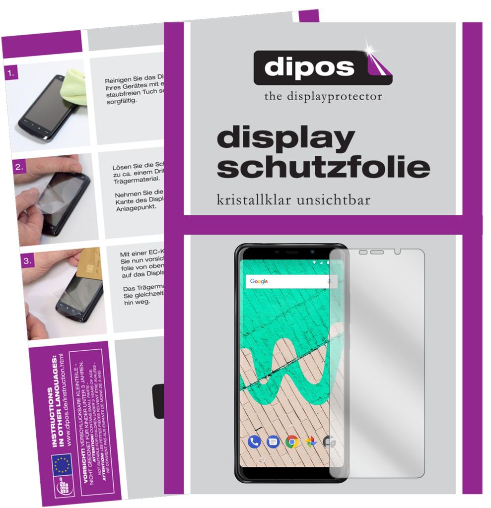 2x Schutzfolie für Wiko View Max klar Displayschutzfolie Produktbild 