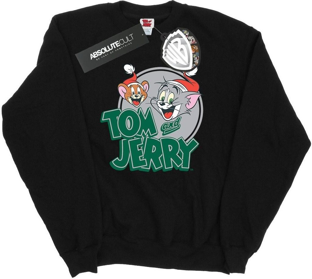 Tom And Jerry - "Christmas Greetings" Sweatshirt für Herren BI46966 (S) (Schwarz)