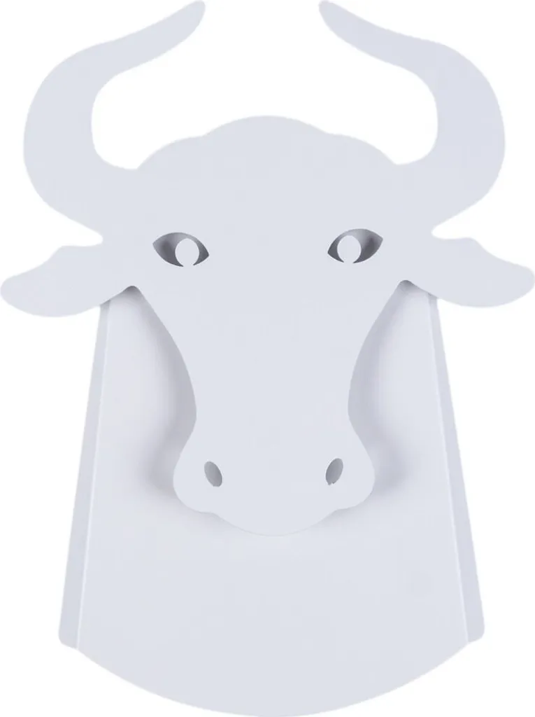 Applique Murale LED Bull-W Blanche 6W Abigali 520lm en Métal Design
