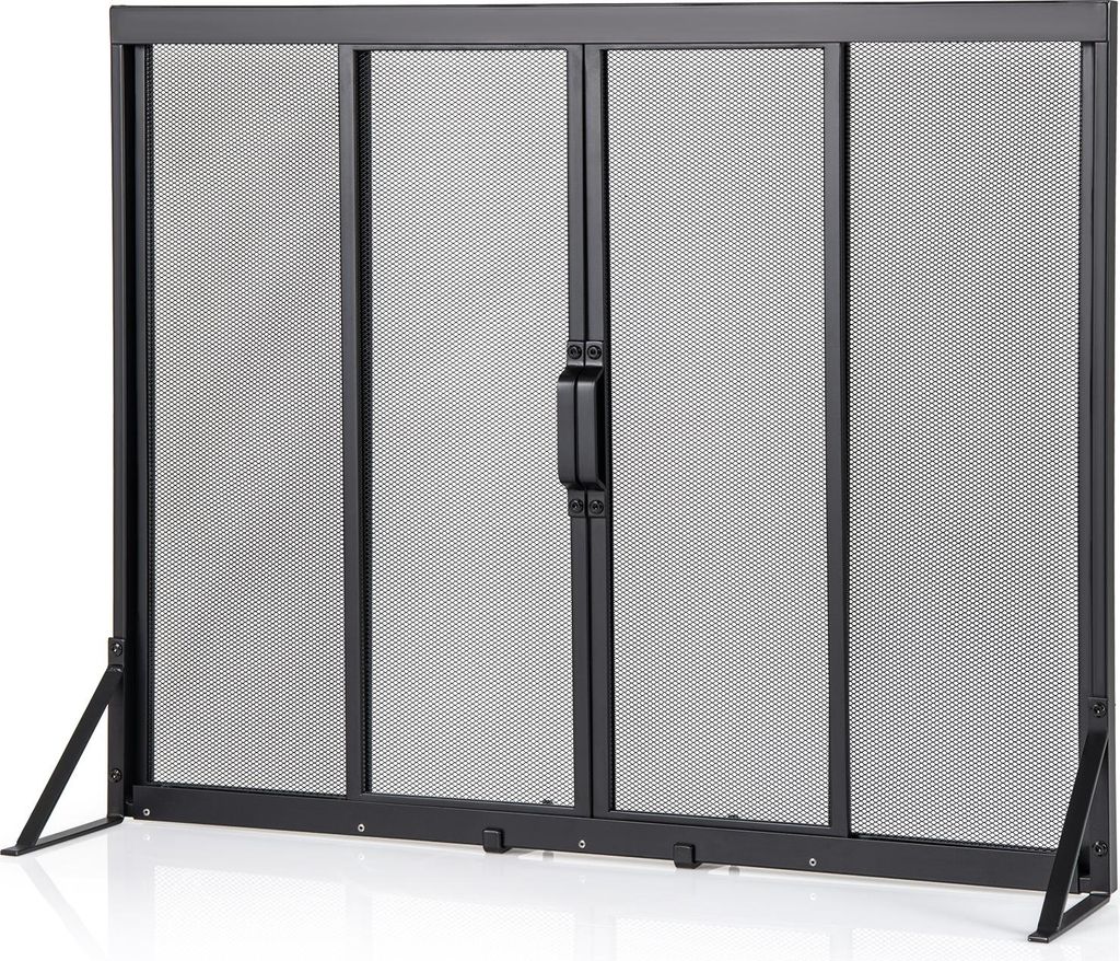 COSTWAY Grille pare-étincelles avec portes coulissantes, 89 Image du produit 
