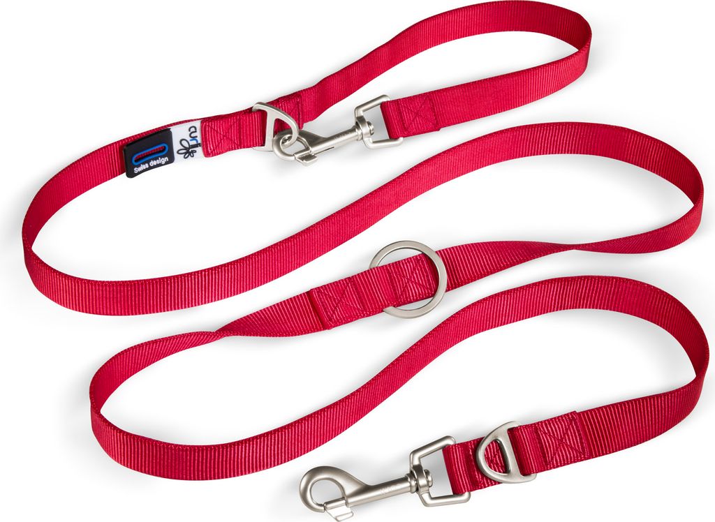 Curli Verstellbare Leine Nylon 200x1.5cm Rot