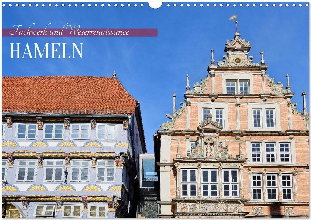 Hameln - Fachwerk und Weserrenaissance (Wandkalender 2026 DIN A3 quer), CALVENDO Monatskalender