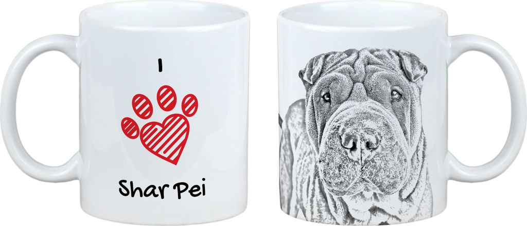 Shar Pei - Tasse mit Hund, entzückende Tasse mit Grafik, Geschenk mit Ihrem Foto von der Marke Art-Dog