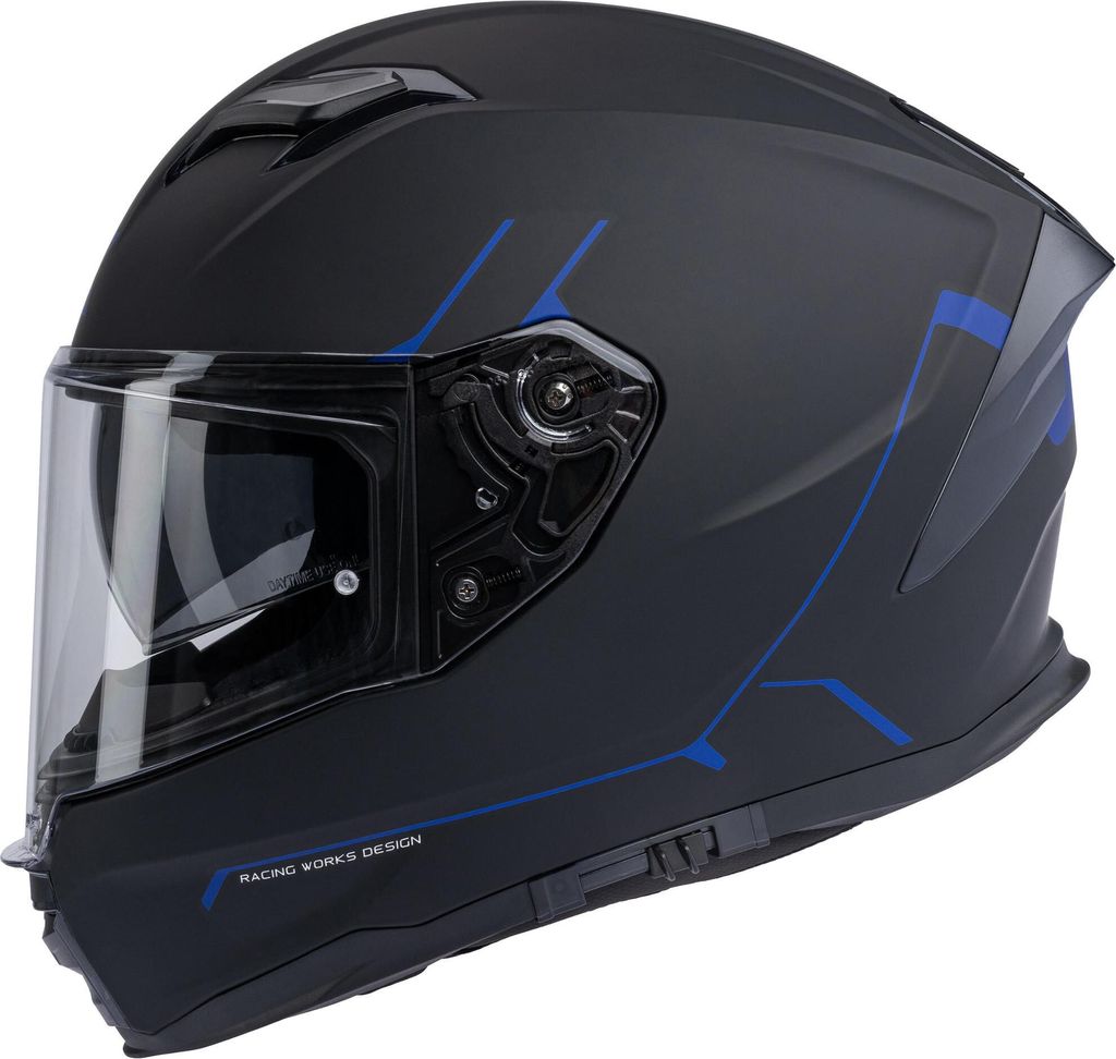 Spec-X Helm Sx-82.03/r2 Sw Matt/blau M Pin Ready