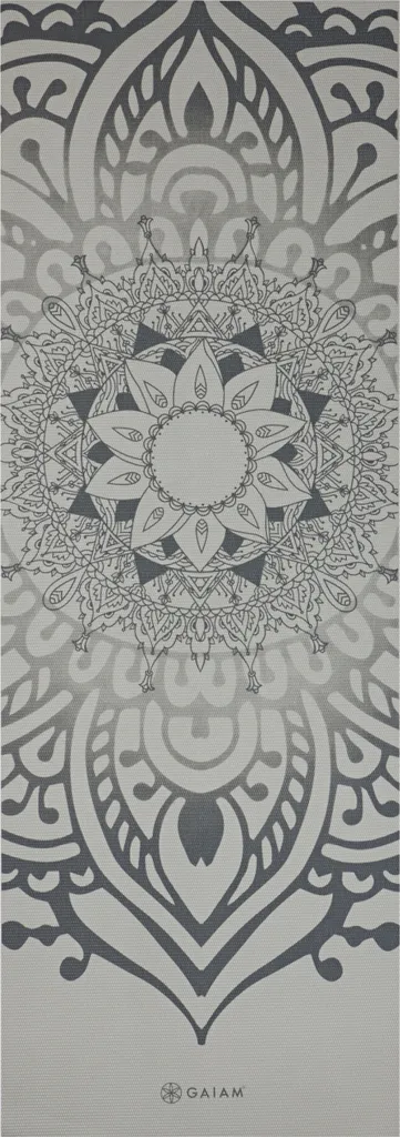 Gaiam Tapis de Yoga 5mm Amorti Optimal Sustained Grey - Texture Anti-glisse