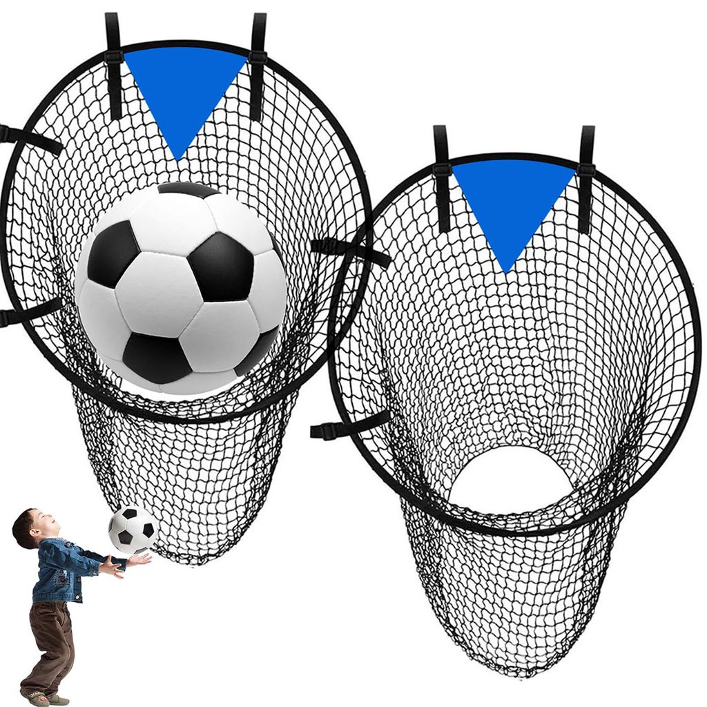 2 Stück Fußballtor Zielnetz, Fußball Tornetz, Tragbar Produktbild 