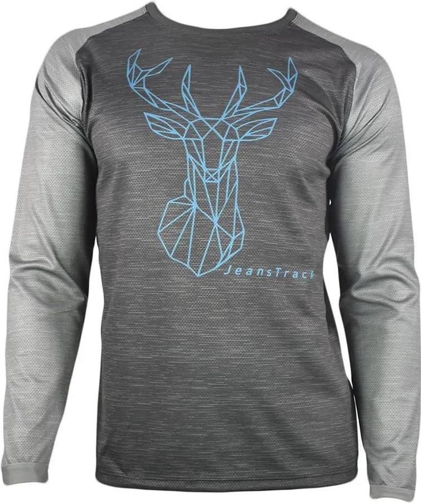 Jeanstrack Deer Langarm Enduro Trikot Grau L Herren Grau L