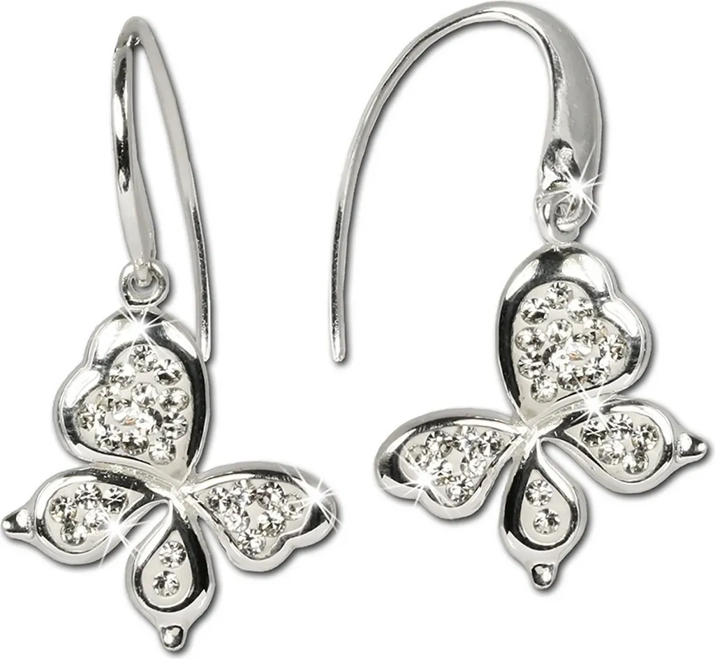 Bijoux d'oreilles Papillon Argent 925 pour Femme et Jeune Fille