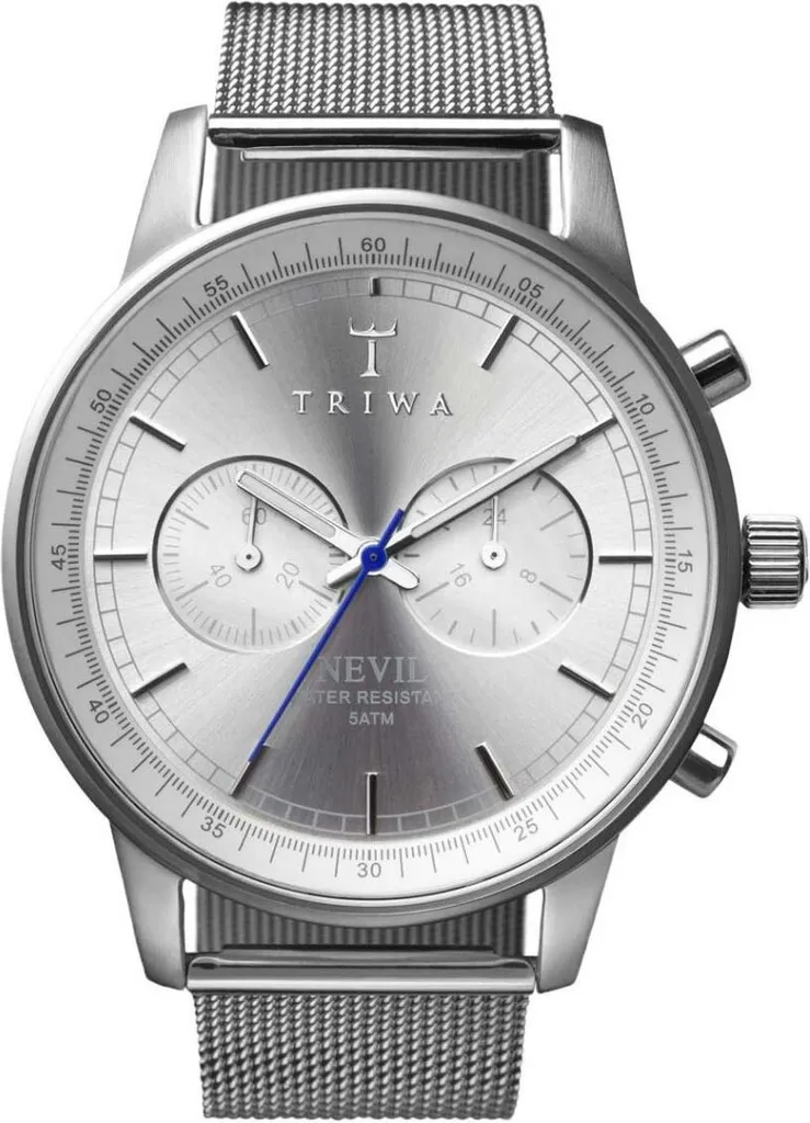 Triwa Stirling Nevil montre chronographe maille d'acier pour homme