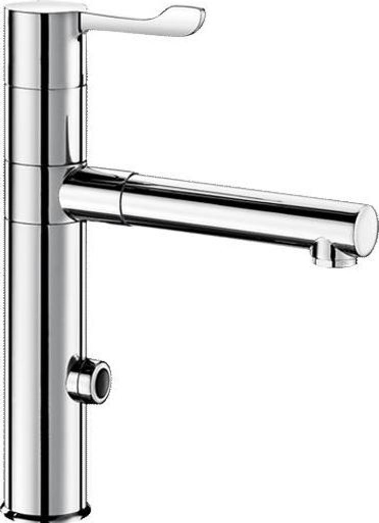 Delabie Elektron. MBatt. Schwenkausl.,H160mm,2 BIOCLIP-Edelstahlausl.