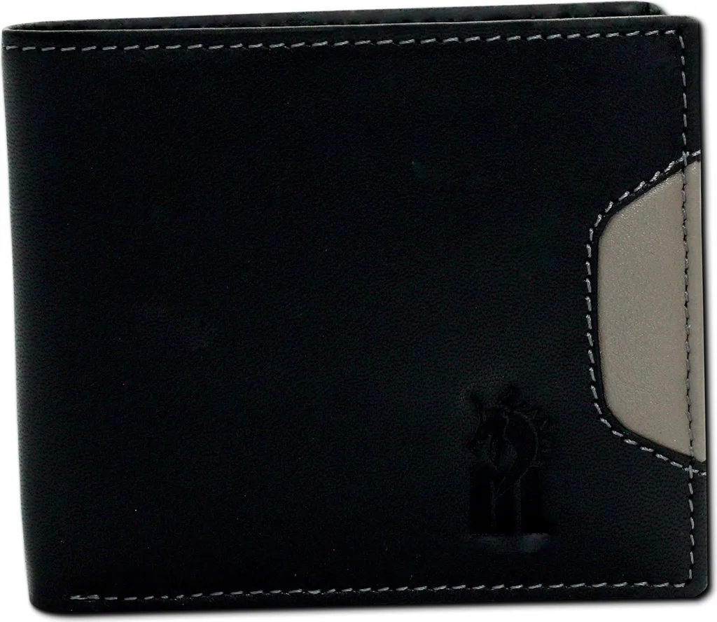 Regalo Uomo Portafoglio DrachenLeder Pelle Nera D2OPT002S 11,5x9,5
