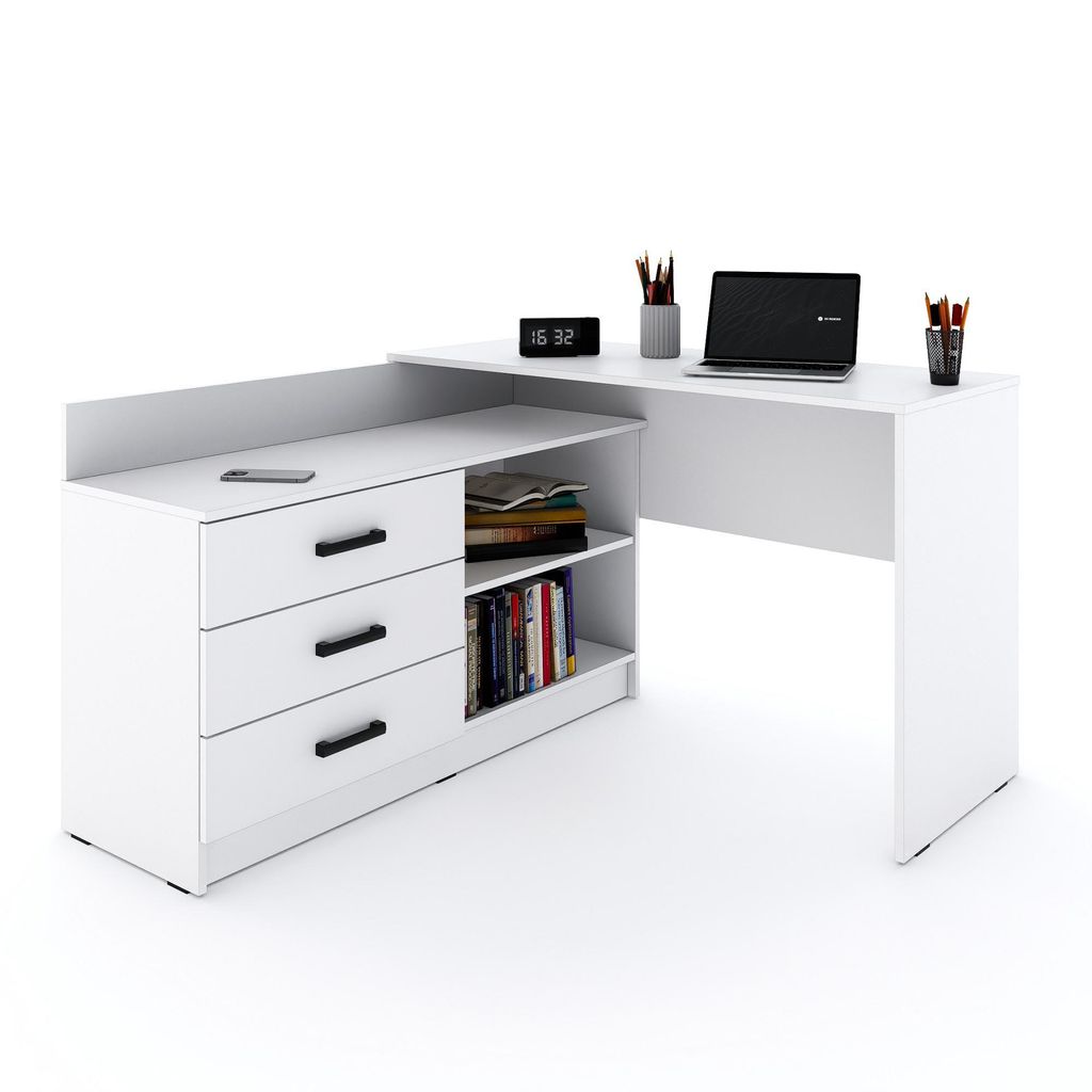 Marlux-Meble Schreibtisch mit Schubladen 3 und Regalen 2 | Produktbild 