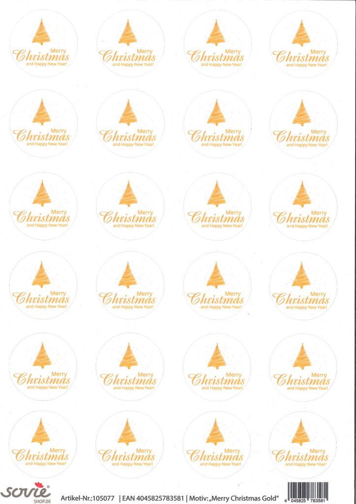 Sticker Aufkleber Design "Merry Christmas & Happy New Produktbild 