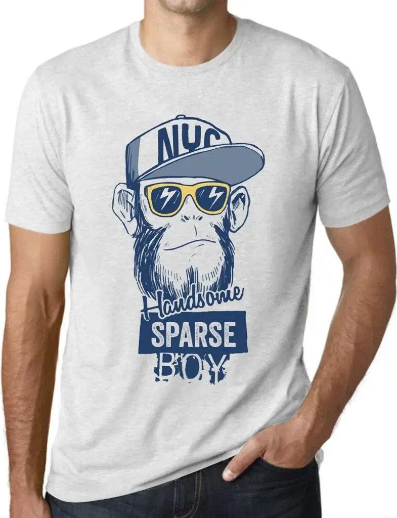 Herren Grafik T-Shirt Hübscher Junge spärlich – Handsome Boy Sparse – Öko-Verantwortlich Vintage Jahrgang Kurzarm Lustige Druck Geburtstag G...