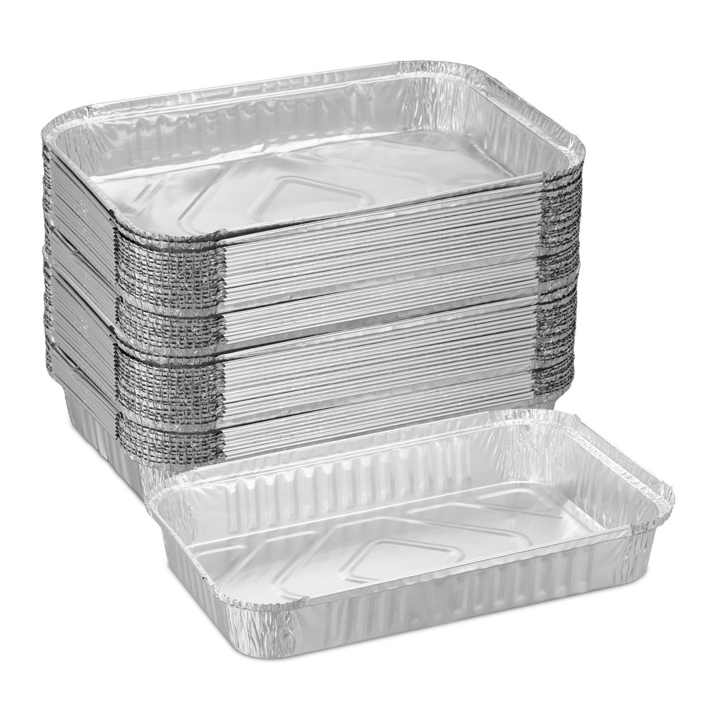 Relaxdays - Barquettes en aluminium pour barbecue, lot de Image du produit 