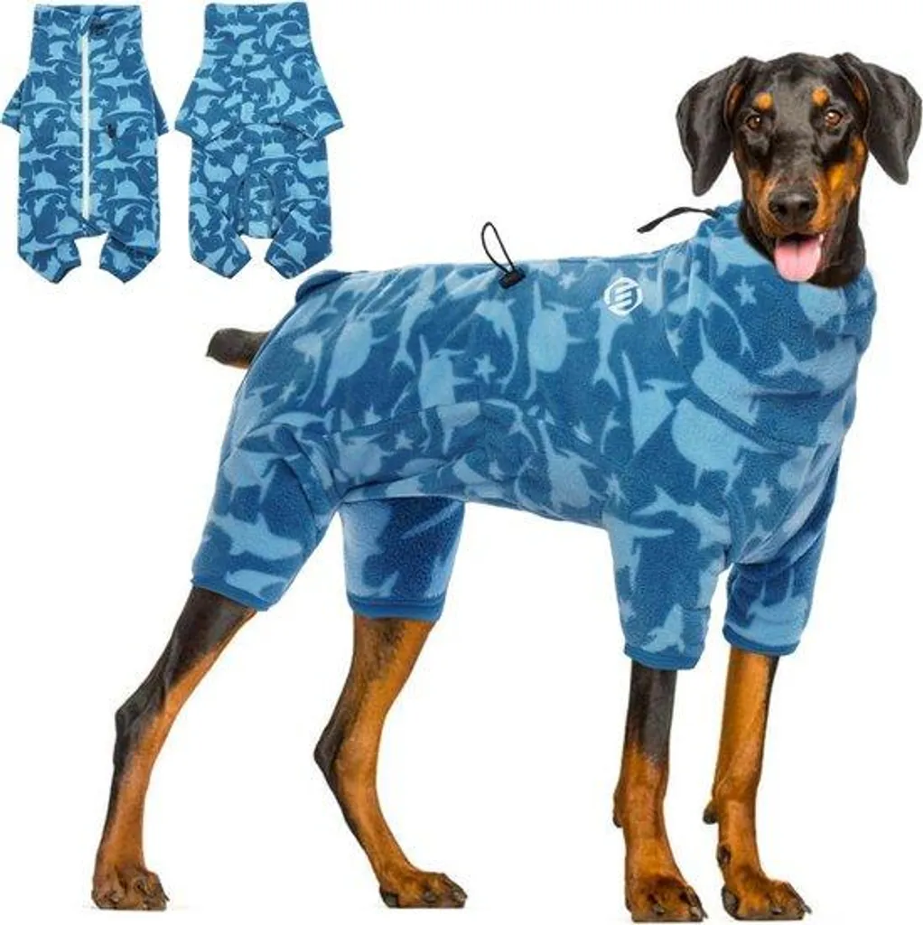 Pyjama pour chien en polaire d'hiver - Idéal pour nuits froides en maison