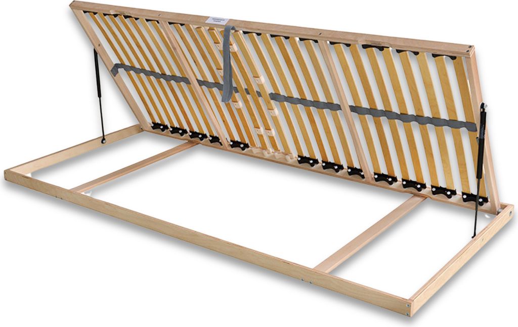 Madera Lattenrost für Bettkastenfunktion 7-Zonen, 28 Federleisten, Birkenschichtholz, Größe: 120 x 200 cm, Seite der Öffnung: Öffnung nach Rechts