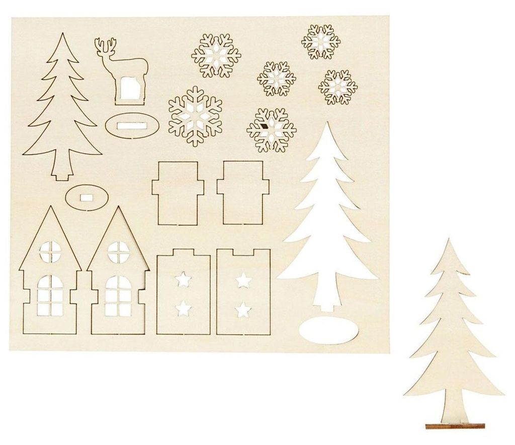 Creativ Company 57888, Bastelset für Kinder, Holz