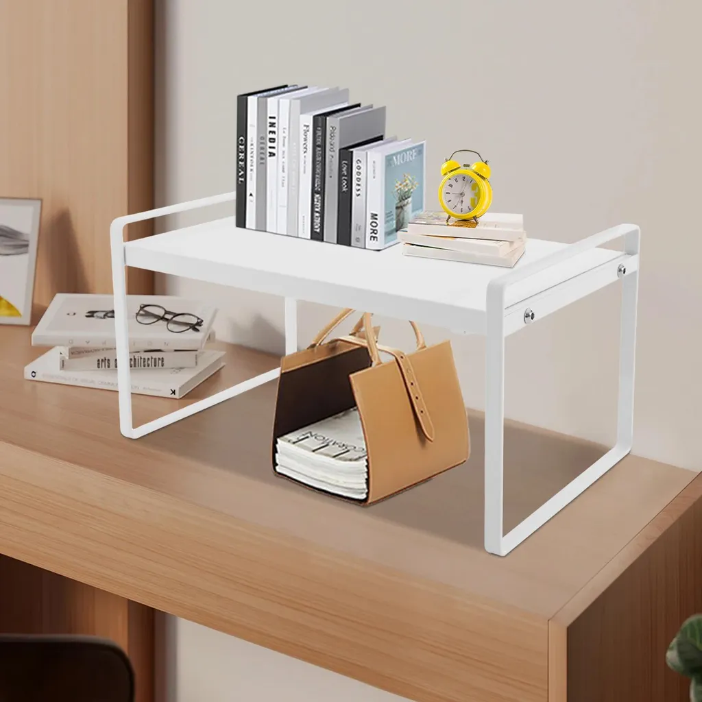 Rangement de placard modulable blanc pour optimiser l'espace de cuisine - 2