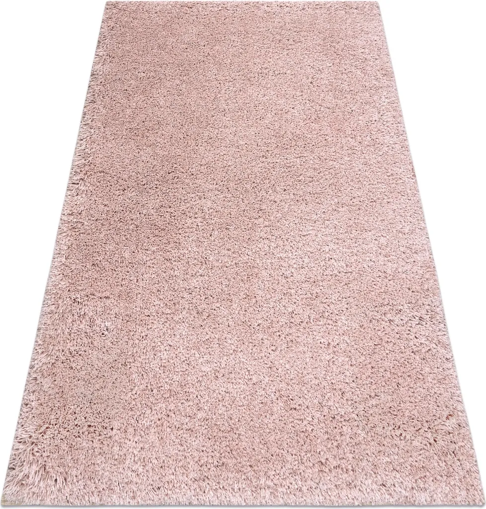 Tapis Rose Shaggy SUPREME : Mèches Épaisses 5cm et Douceur Absolue