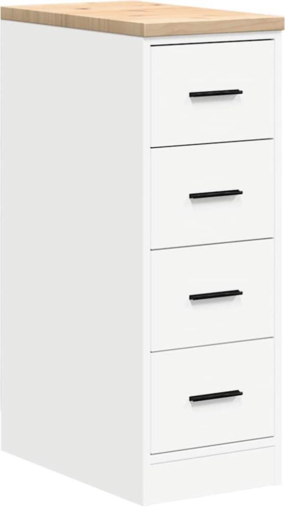 vidaXL Armadio per garage bianco 30x51x85 cm in legno di Immagine del prodotto 
