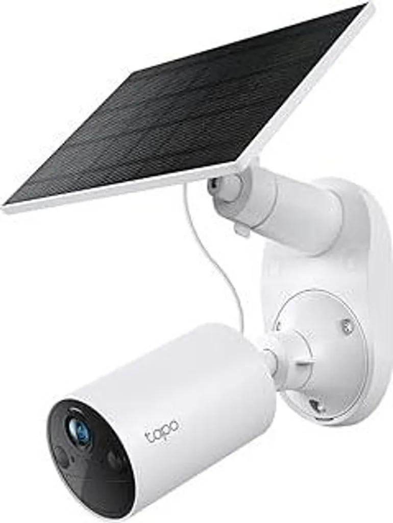 Tapo C410 KIT Telecamera di sorveglianza solare per esterni Batteria ricaricabile, 2K 3MP, visione notturna a colori, memoria MicroSD, batteria non rimovibile da 6400 mAh, audio bidirezionale, riconoscimento delle persone, Alexa&Google Assistant, 2,4 GHz - 1