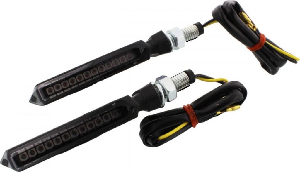 Blinker JMP Flat 2 Rauchglas schwarz mit Lauflicht