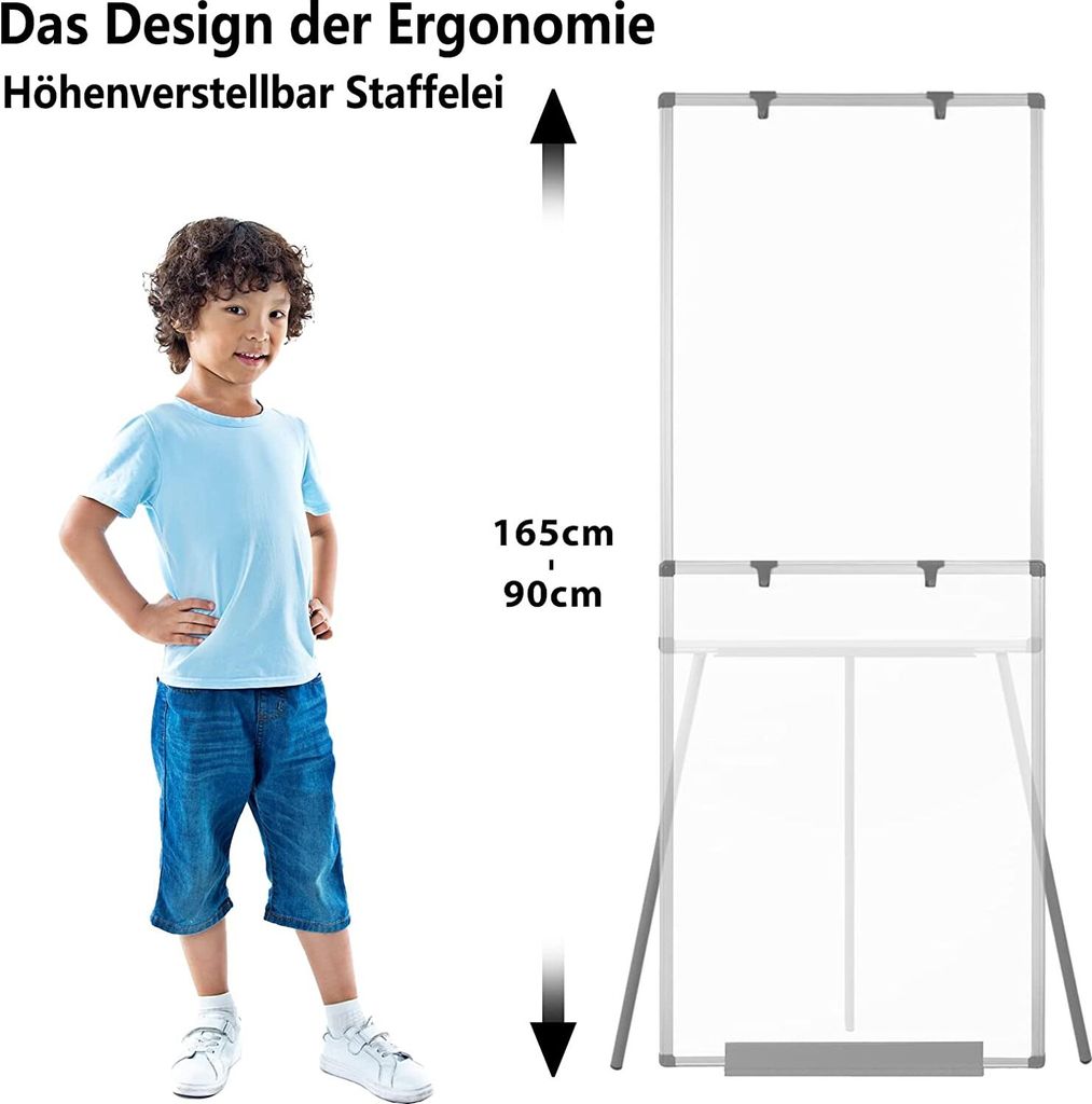 TRMLBE Flipchart Magnetická tabule Flip Charts Multifunkční Obrázek produktu 6