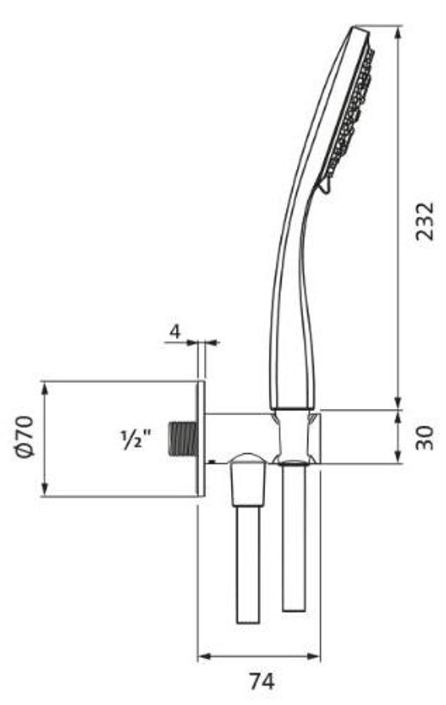 Herzbach LIVING SPA Wannenset ABG Halter 70 rund HB 100mm Multi 1600mm Edelstahl