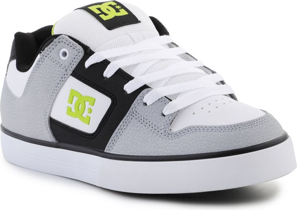DC Shoes A Lace Gepolsterter Kragen Skate Sneaker Herren in Weiß Grau – 10.5 UK - 45 EU - 11.5 US / White Grey