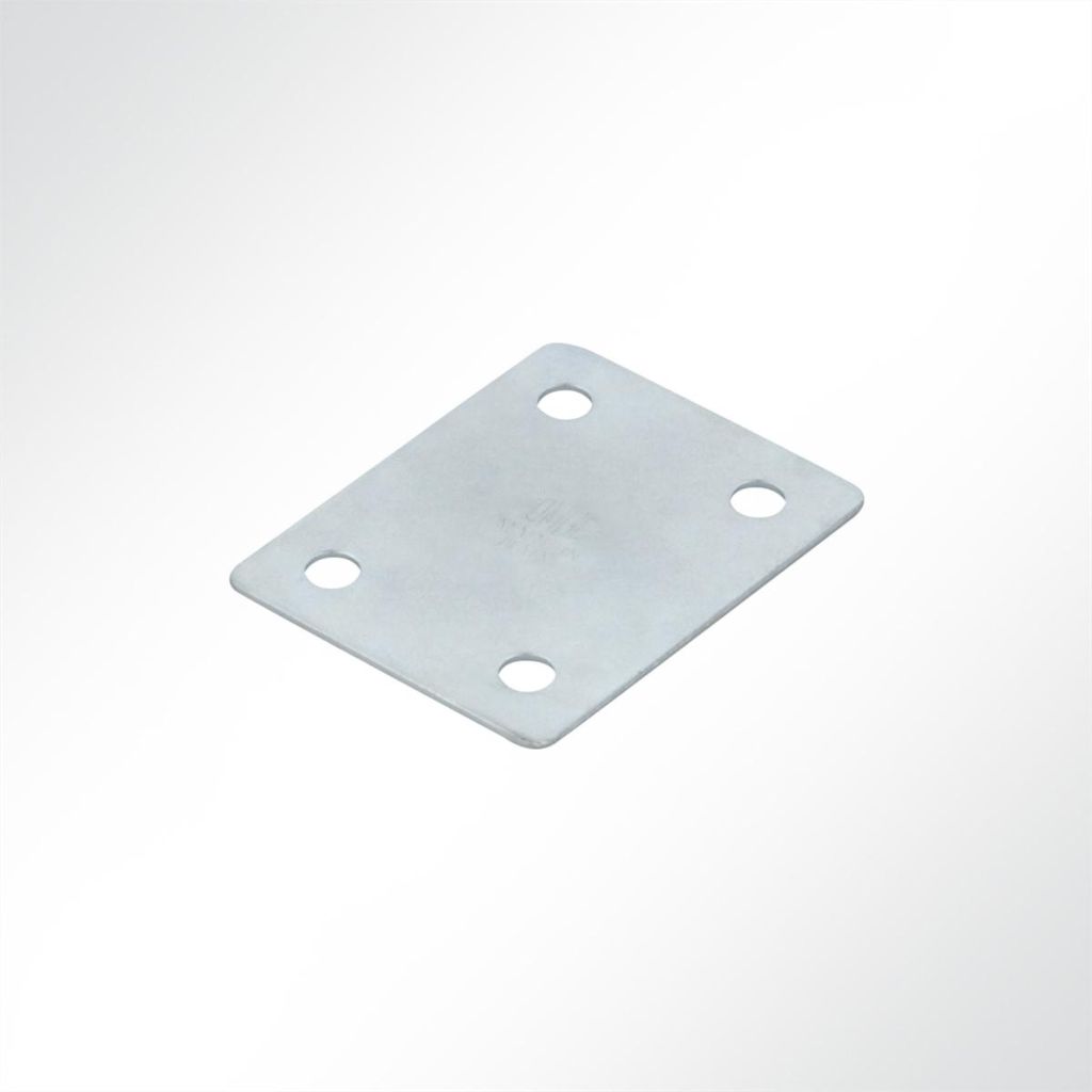 Lysel Gegenplatten verzinkt für Vierfachrolle, (BxL) 43x38mm in grau (200 Stück)
