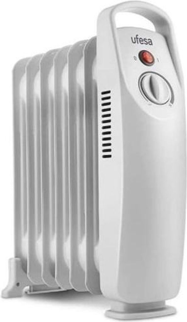 JUNG UFESA RD500 Heizung Elektrisch mit Thermostat, Ölradiator 500 Watt Energiesparend, mobile Elektroheizung für Räume 15qm, Elektrische Heizge...