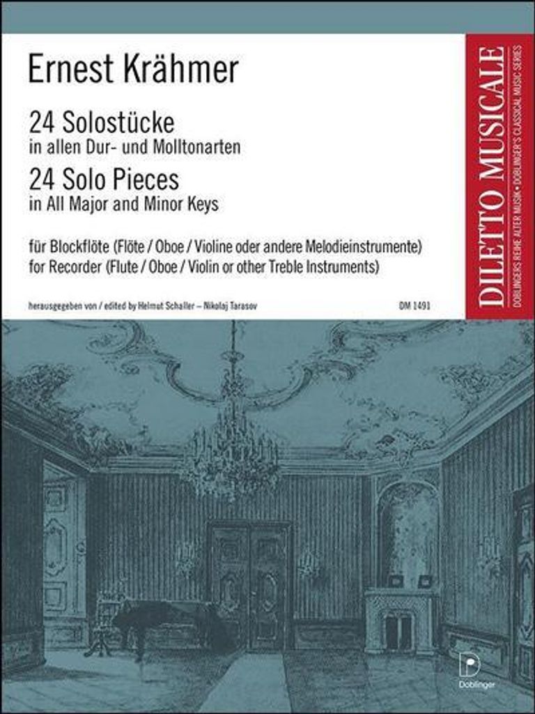 24 Solo-Stücke in allen Dur- und Molltonarten für Blockflöte (Flöte, Oboe, Violine oder and. Melodieinstrumente)