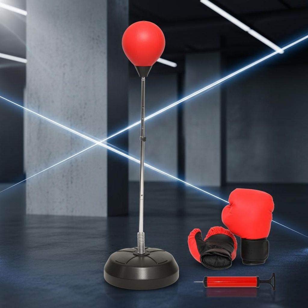 Standboxsack Erwachsene inkl. Boxhandschuhe Boxbirne Punching Ball Ständer