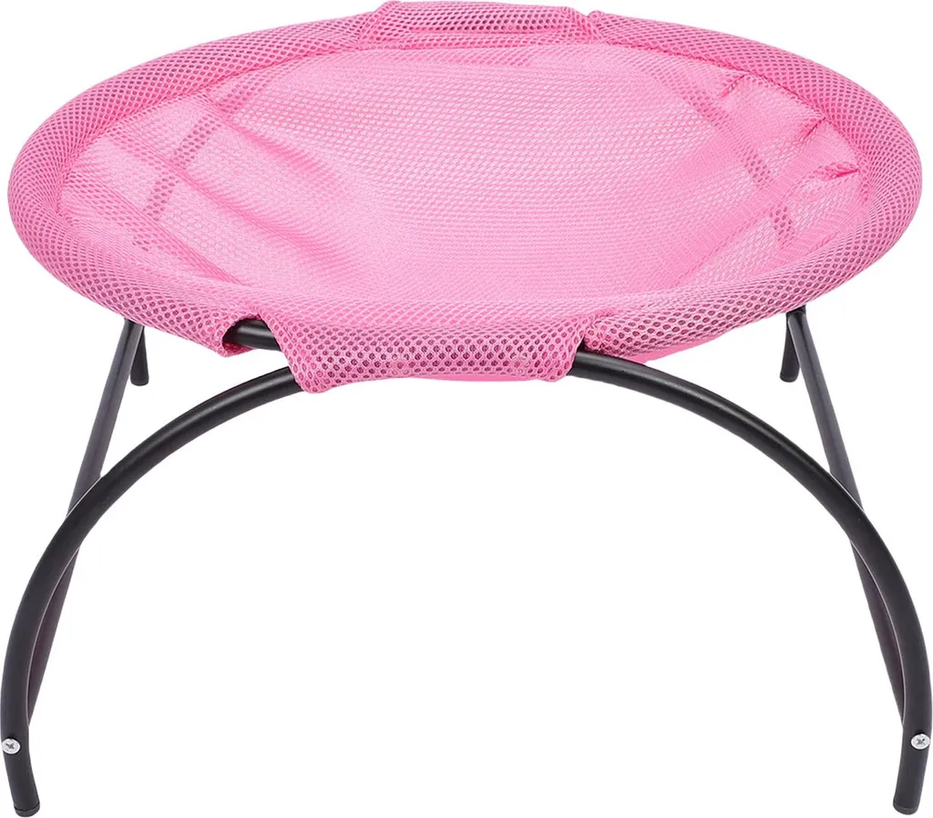 Lit hamac pour chats surélevé avec filet respirant rose lavable - 2