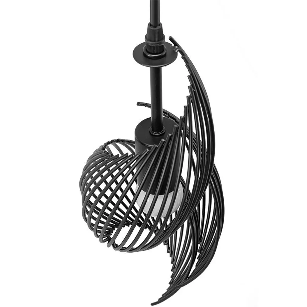Suspension Toolight APP977-1CP Black : Éclairage Chic et Anti-Éblouissement - 4