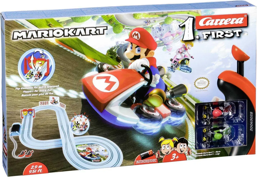 Circuit Carrera FIRST 20063028 Mario Kart 2,9m - Idéal facile pour enfants